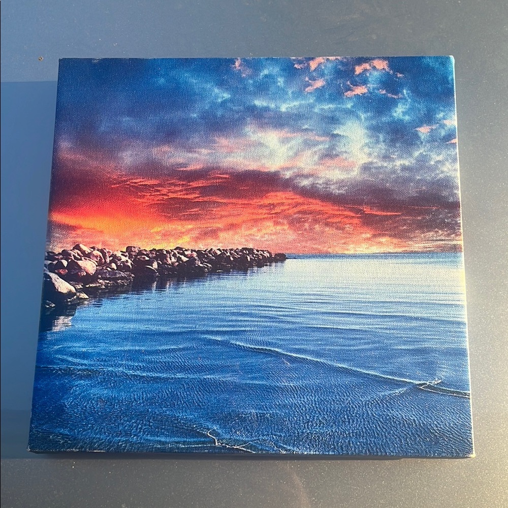 Sunset Over Water Canvas Art